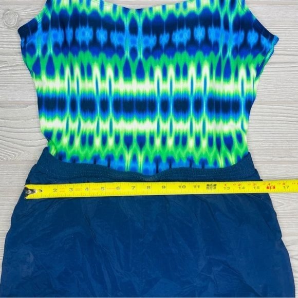 Vintage gabar bathing suit windbreaker material bottom one piece swimwear swim s - Picture 4 of 4